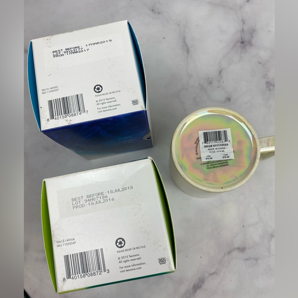 🥳SALE🥳RARE TEAVANA Starbucks Royal English Tea & Mint Majesty Tea + mug - Picture 11 of 15